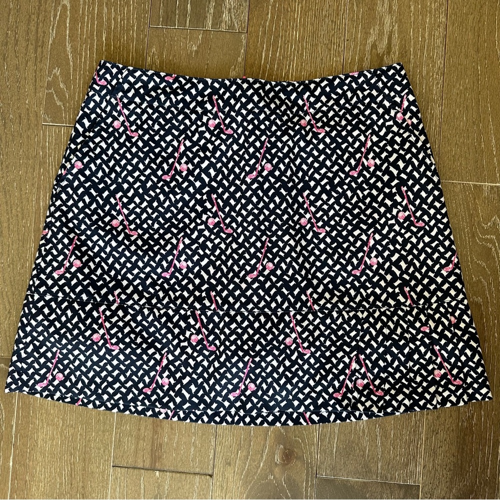 Lady Hagen, size 8, navy, pink and white golf skirt